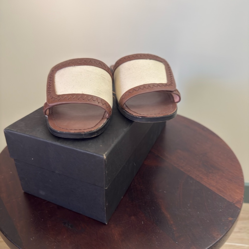 J.Crew Leather and Canvas Slide Sandals - Picture 2 of 6